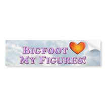 Bigfoot Loves My Figures - Basic Bumper Stickers