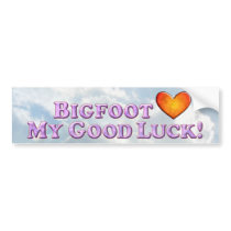 Bigfoot Loves My Good Luck - Basic Bumper Stickers