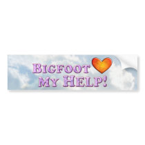 Bigfoot Loves My Help - Basic Bumper Sticker