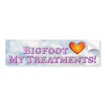 Bigfoot Loves My Treatments - Basic Bumper Sticker
