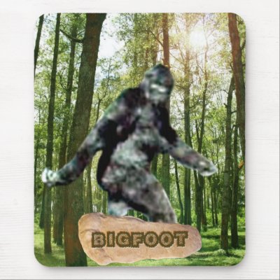 Bigfoot Mousepad by cryptozoologyshop