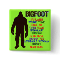 Bigfoot Names Pinback Buttons