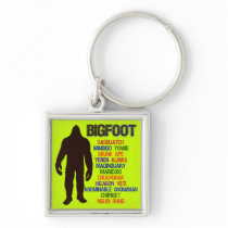 Bigfoot Names Keychains