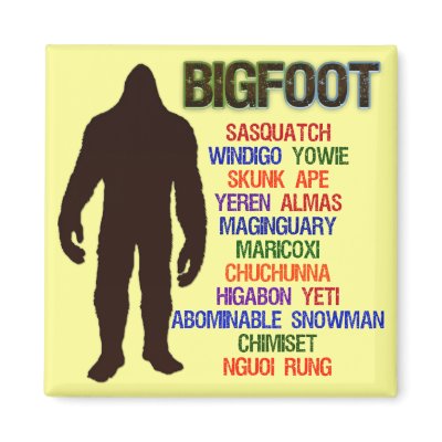 Bigfoot Names Refrigerator Magnet by dgpaulart