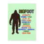 Bigfoot Names Postcards