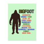 Bigfoot Names Postcards