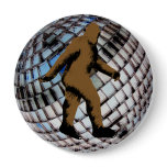 Bigfoot on Disco Ball Button