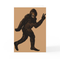 Bigfoot Peace Greeting Cards