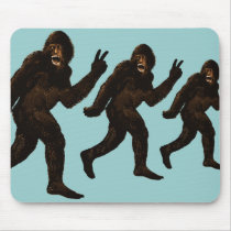 Bigfoot Peace Mouse Pad