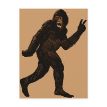 Bigfoot Peace Postcard