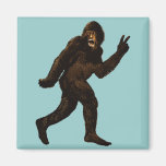 Bigfoot Peace Sign Fridge Magnet
