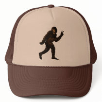 Bigfoot Peace Sign Trucker Hats