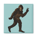 Bigfoot Peace Sign Fridge Magnet