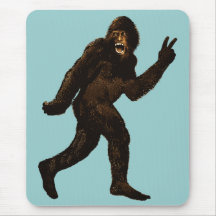 Bigfoot Peace Sign Mousepad