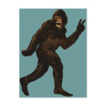 Bigfoot Peace Sign Postcard
