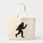 Bigfoot Peace Sign Tote Bags