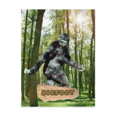 Bigfoot Postcards by cryptozoologyshop