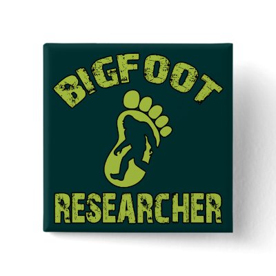 Bigfoot Researcher Button by dgpaulart