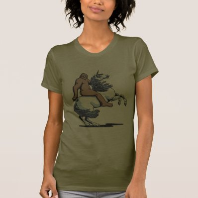 Bigfoot Riding a Unicorn Shirt