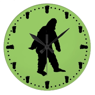 Bigfoot Sasquatch Footprints Customizable Clock