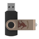 Bigfoot Sasquatch Yeti Cryptid Creature Fun Swivel USB 2.0 Flash Drive