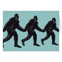 Bigfoot Sasquatch Yetti Greeting Cards