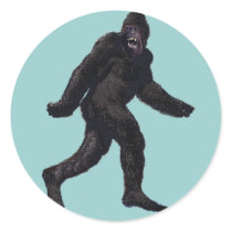 Bigfoot Sasquatch Yetti Round Sticker