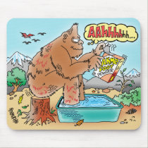 BIGFOOT SOAKING HIS ACHING FEET MOUSEPAD mousepads