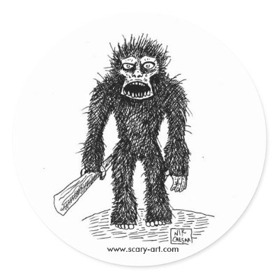 BIGFOOT Stickers by scaryart1973