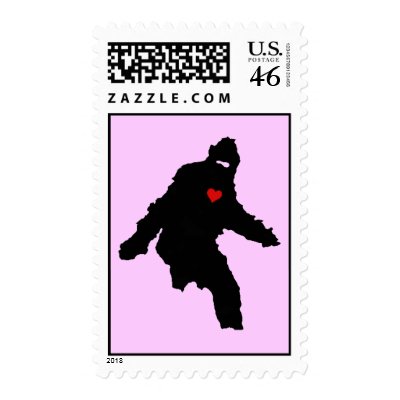 BIGFOOT VALENTINE STAMP by zipflmeister