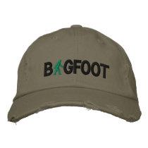 Bigfoot with logo embroidered baseball caps