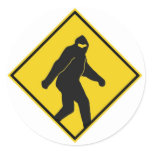 Bigfoot Xing Classic Round Sticker