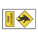 Bigfoot Xing Sticker (White)