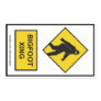 Bigfoot Xing (White) Sticker