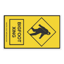 Bigfoot Xing (Yellow) Sticker