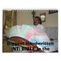 biggest handwritten (NT) BIBLE in the worls, Bi... calendars