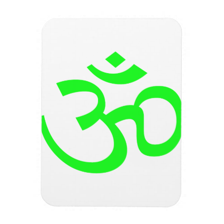 Bight Green Om or Aum ॐ.png Magnet