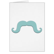 Bigote azul divertido felicitación