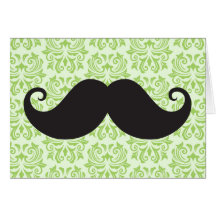 Bigote negro del manillar en modelo verde del dama tarjeton