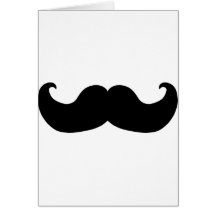 Bigote negro tarjeton
