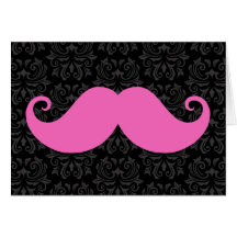 Bigote rosado del manillar en modelo negro del dam felicitacion 