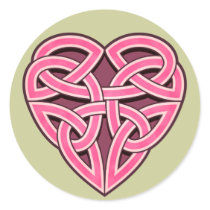 Bijii Heartknot Round Sticker stickers