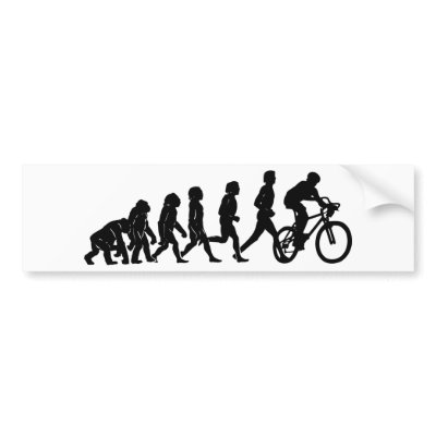 Bike and evolution bumper stickers by Kenoby