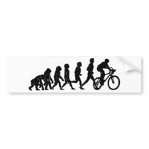 Bike and evolution bumper stickers