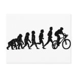 Bike and evolution postcard