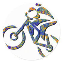 Bike Back In Round Sticker