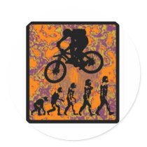 bike Back Spacing Round Sticker