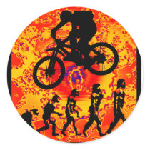 Bike Below Us Round Sticker