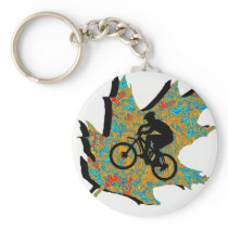 Bike Between Oaks Key Chain