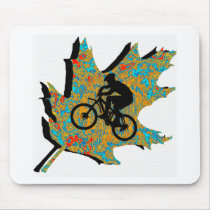 Bike Between Oaks Mousepads